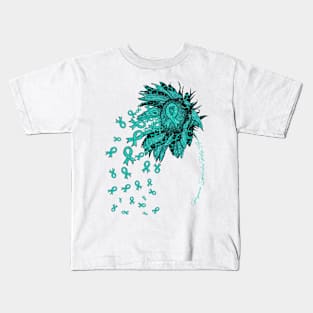 Progressive Supranuclear Palsy Awareness - Sunflower ribbon flowers fall Kids T-Shirt